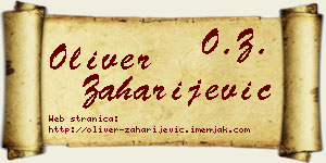 Oliver Zaharijević vizit kartica
